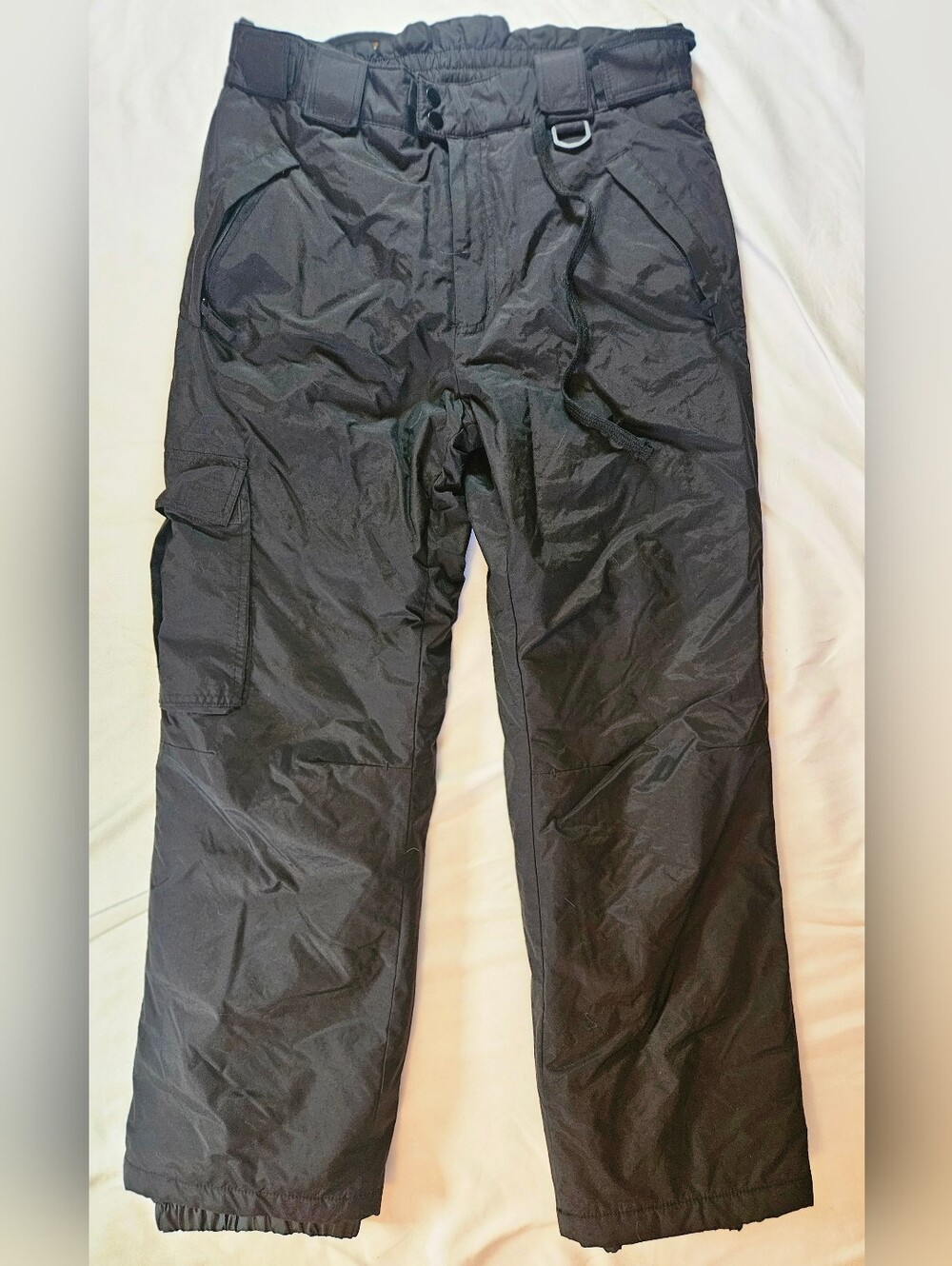 Sport Essentials Unisex Adults Black Insulated Pocketed Snow Pants Size Medium